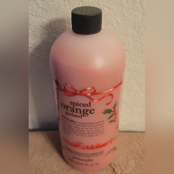 Philosophy Spiced Orange Garland Shampoo Shower Gel Bubble Bath 32 oz - Picture 4 of 7